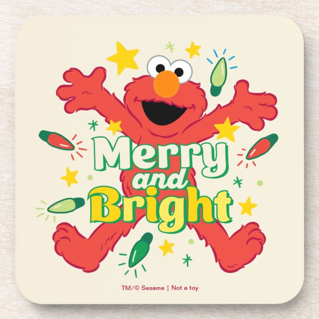 Posavasos Elmo | Merry y Bright (Frente)