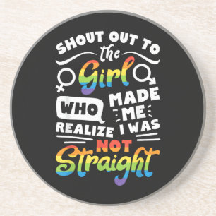 Posavasos Elogio a la chica Orgullo Lesbiana LGBT Camiseta G