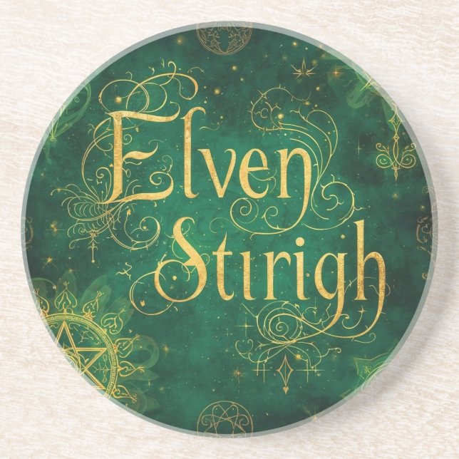 Posavasos Elven Stirigh – Sigils in Green (Frente)
