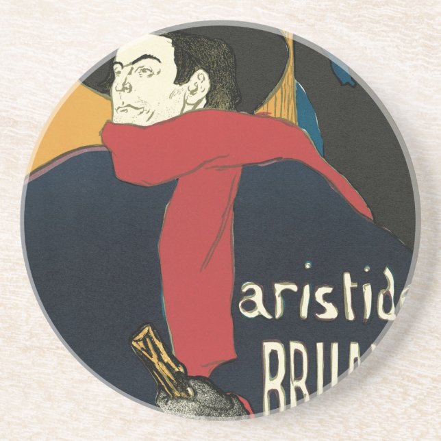 Posavasos Embajadores, Artistide Bruant por Toulouse Lautrec (Frente)