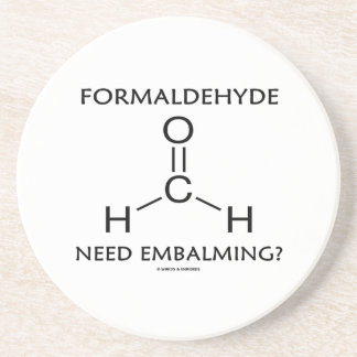 Posavasos ¿Embalsamiento de la necesidad del formaldehído?