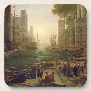 Posavasos Embarque de St. Paula Romana en Ostia, 1637-39