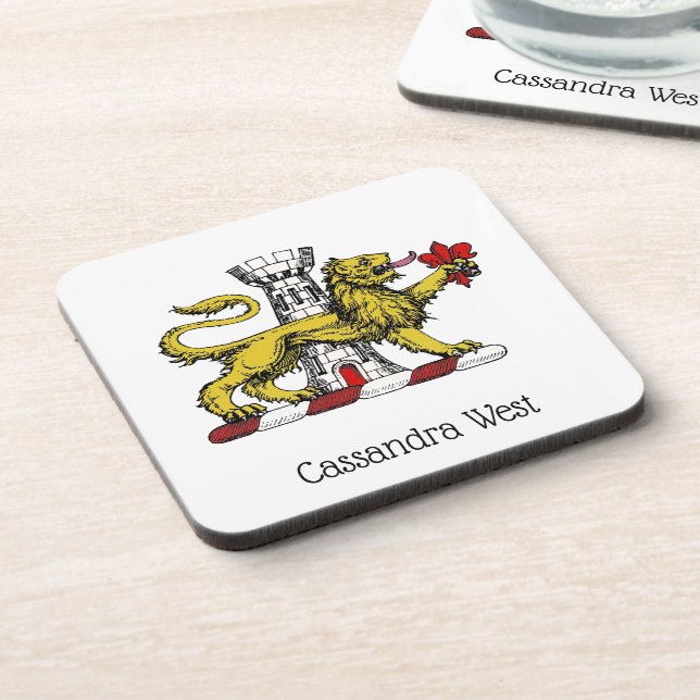 Posavasos Emblema Crest Fleur de Lis Torre del León C (Lado Izquierdo)