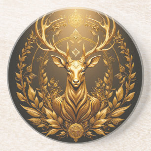 Posavasos Emblema de Ciervo Dorado