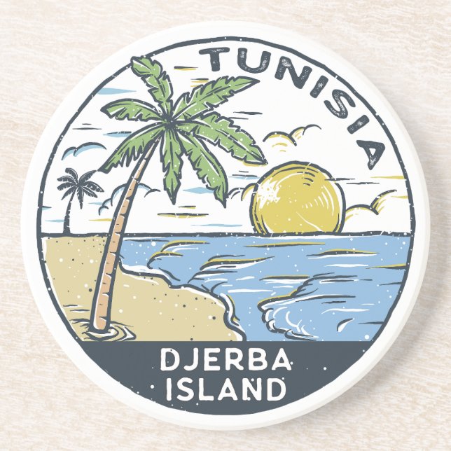 Posavasos Emblema de época de Túnez de Djerba (Frente)