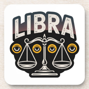Posavasos Emblema Zodíaco Libra Místico