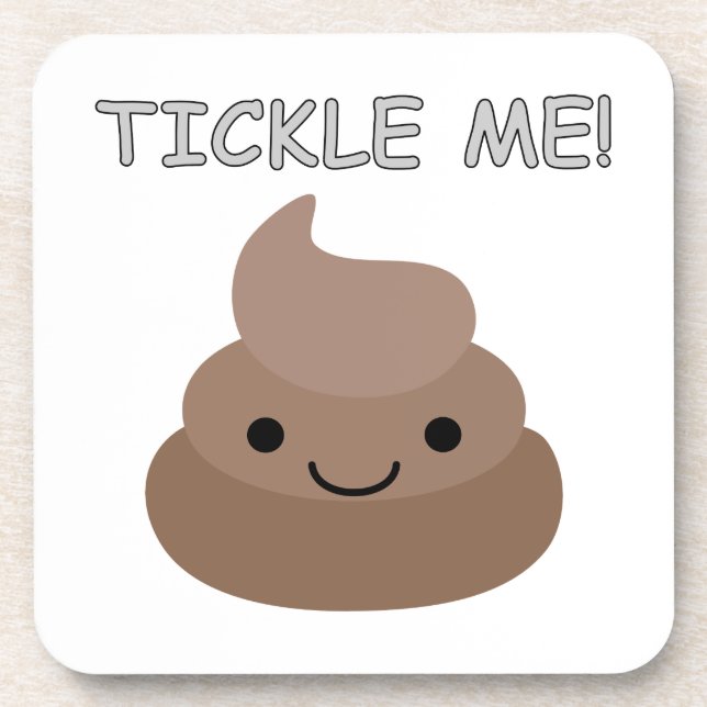 Posavasos Emoji Cute Tickle Me Poop (Frente)