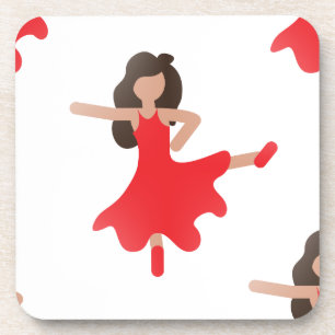 Posavasos emoji de bailarín