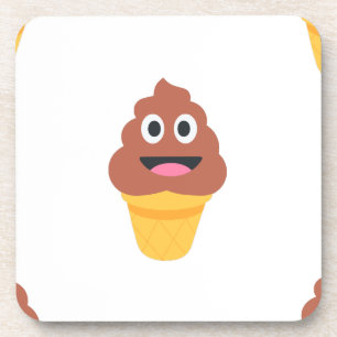 Posavasos emoji de caca de helado