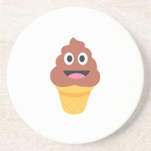 Posavasos emoji de caca de helado