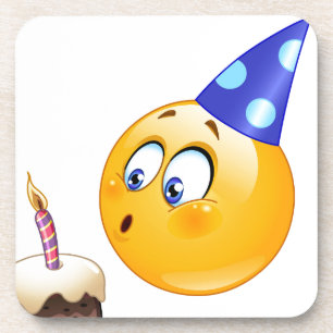 Posavasos emoji de cumpleaños