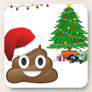 Posavasos emoji de poo de navidades