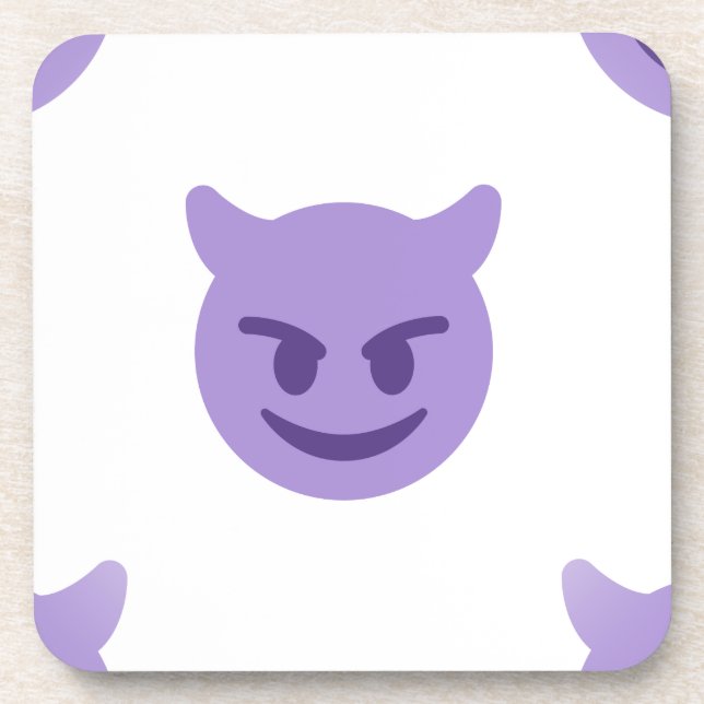 Posavasos emoji del diablo (Frente)