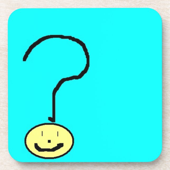 Posavasos emoji del signo de interrogación, arte digital de (Frente)