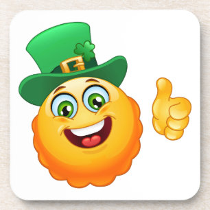 Posavasos emoji leprechaun