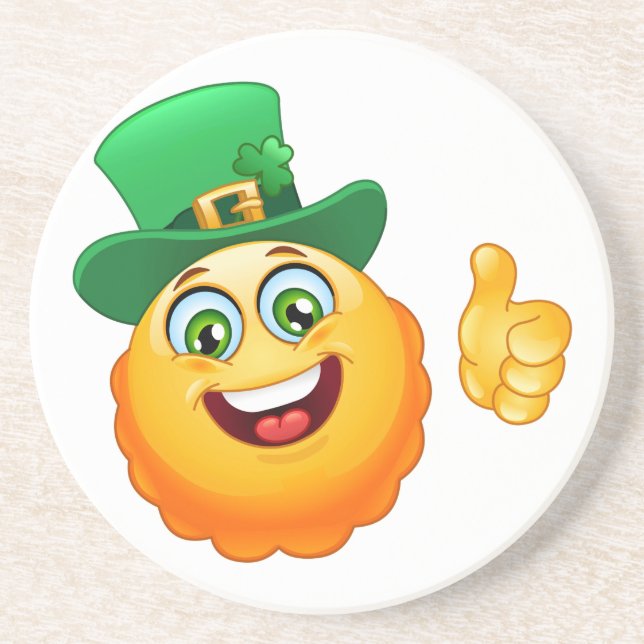 Posavasos emoji leprechaun (Frente)