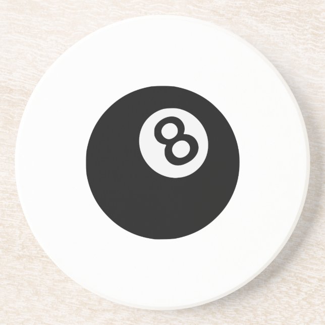 Posavasos emoji ocho bolas (Frente)