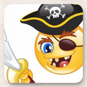 Posavasos emoji pirata