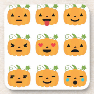 Posavasos emojis de calabaza de halloween