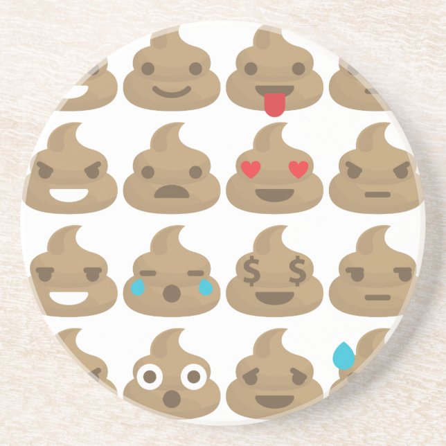 Posavasos emojis de poop (Frente)