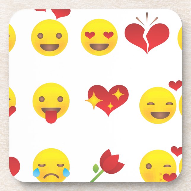 Posavasos Emojis de San Valentín (Frente)