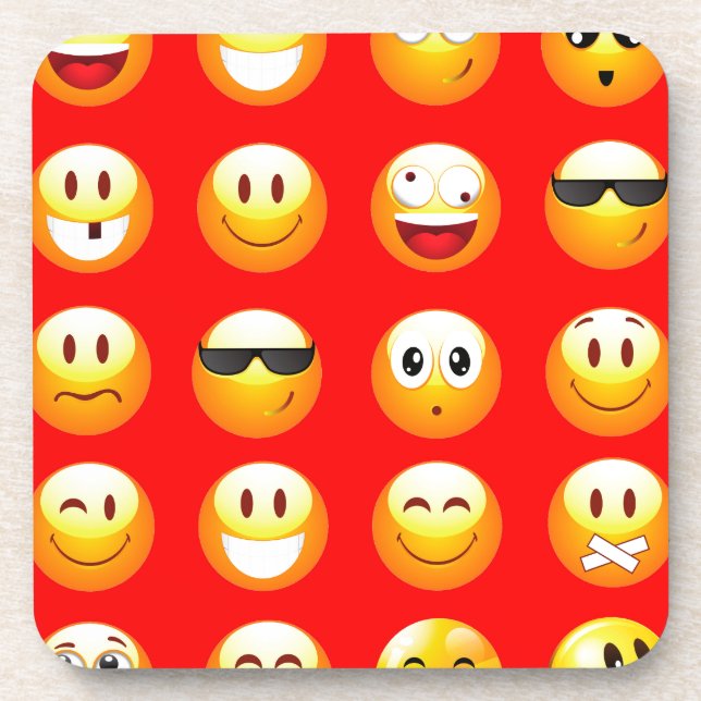 Posavasos emojis rojas (Frente)