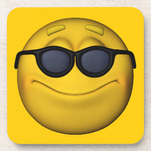 Posavasos Emoticón Con Gafas De Sol