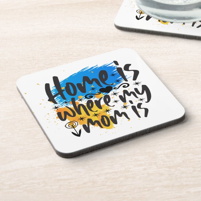 Posavasos En Casa Es Donde Mamá Está (Lado Izquierdo)