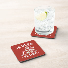 Posavasos En cerveza confiamos esqueleto relajante Beer Pong
