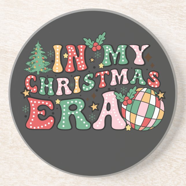 Posavasos En la era de mis Navidades, Navidades groovy (Frente)