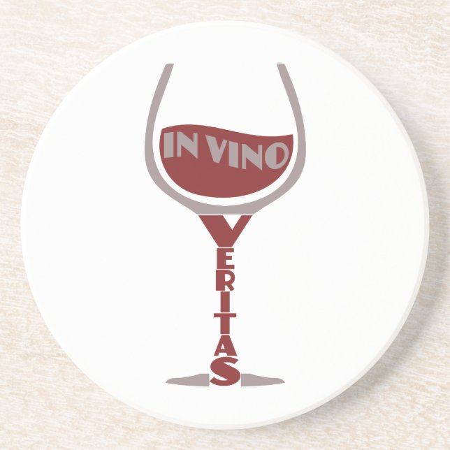 Posavasos En la montaña personalizado Vino Veritas (Frente)