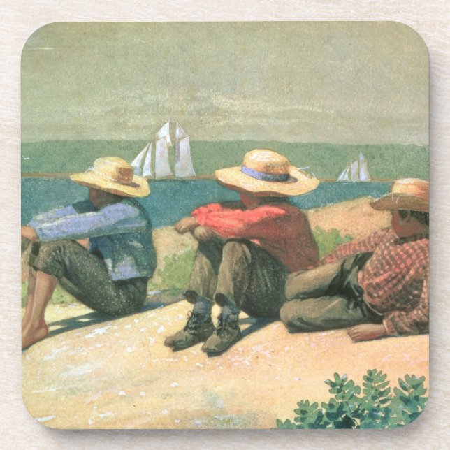 Posavasos En la playa, 1875 (w/c) (Frente)