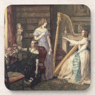 Posavasos En la sala de estar (w/c en el papel)