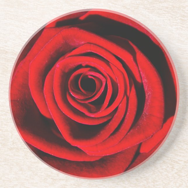Posavasos En lo profundo de una rosa roja (Frente)