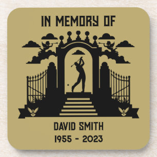 Posavasos En Memoria De Un Funeral De Golfers