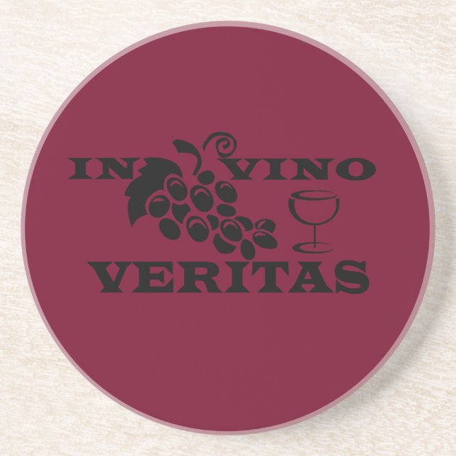 Posavasos en vino veritas frases latinas sobre el vino (Frente)