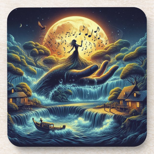 Posavasos Encantadora Serenade de la Luna (Frente)