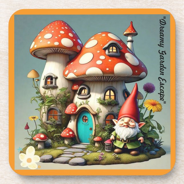 Posavasos "Encanto en el jardín de hongos" (Frente)