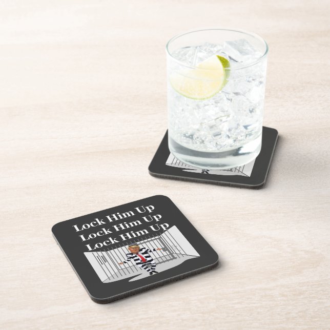 Posavasos Encerrarlo Coaster de Trump (Lado Derecho)