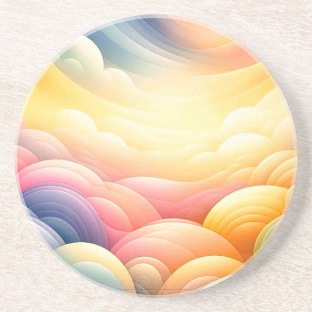 Posavasos Encontrar la paz en las oníricas nubes (Frente)