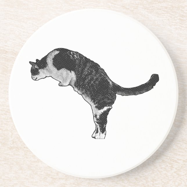 Posavasos Energía fresca de gato (Frente)