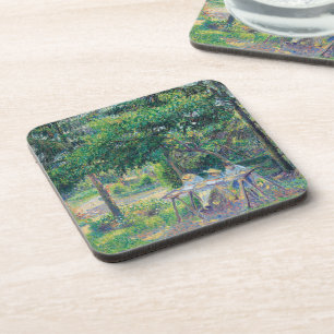 Posavasos Enfants attabés dans le jardin Camille Pissarro