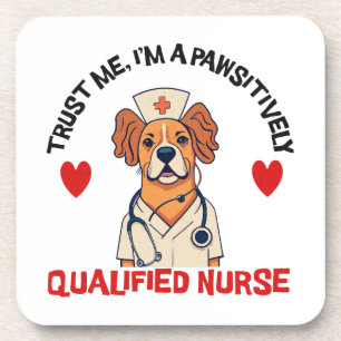 Posavasos Enfermera Calificada Pawsitivamente