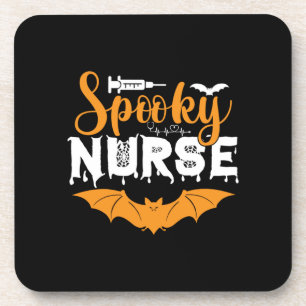 Posavasos Enfermera espeluznante de Halloween Cumpleaños