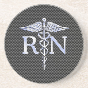 Posavasos Enfermera inscrita RN Caduceus Snakes Decor