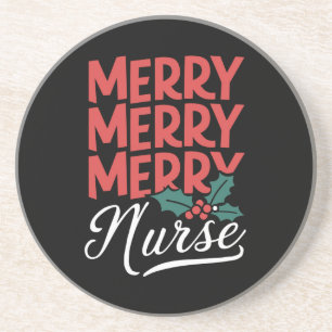 Posavasos Enfermera Navidad Alegre Regalos de Enfermería Fie
