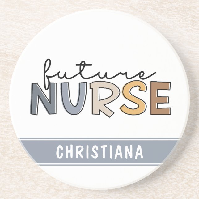 Posavasos Enfermero futuro personalizado | Regalos de estudi (Frente)