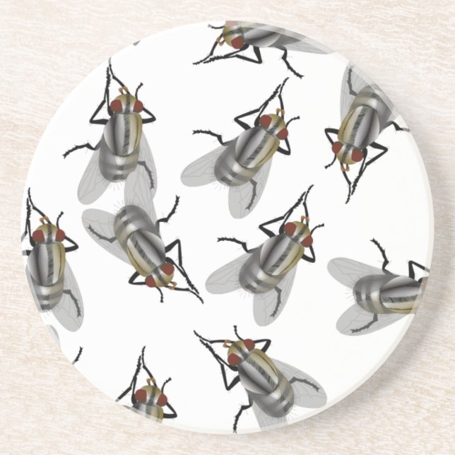 Posavasos Enjambre de moscas (Frente)