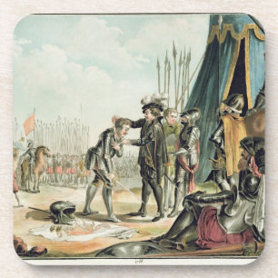 Posavasos Enrique II (1519-59) recibe a Jean de Tavanes como
