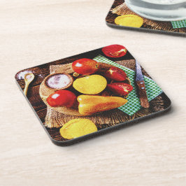 Posavasos "Ensalada Casera De Verduras" Foto Cuta. ¡Hazte co